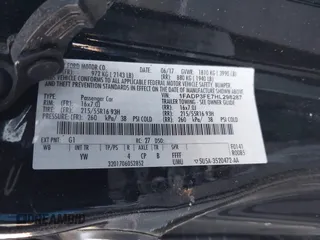 2017 Ford Focus SE with VIN 1FADP3FE7HL298287, listed as a IAAI auction lot 41870698 with Not Provided miles and . Bid and sale history available at carsss.com. Image 9.