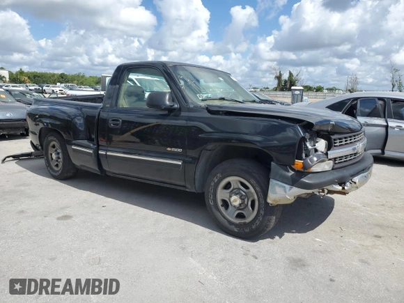 1999 Chevrolet Silverado 1500 with VIN 1GCEC14W1XZ145538, listed as a Copart auction lot 53937374 with 0 mi miles and Salvage Title. Bid and sale history available at carsss.com. Image 4.