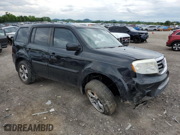 2014 Honda Pilot EX-L with VIN 5FNYF3H73EB015573, listed as a Copart auction lot 54380885 with 197,366 mi miles and Salvage title. Bid and sale history available at DreamBid. Image 4.