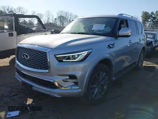 2020 Infiniti QX80 LUXE with VIN JN8AZ2NF2L9704045, listed as a IAAI auction lot 41781218 with 93,235 mi miles. Bid and sale history available at carsss.com. Image 2.