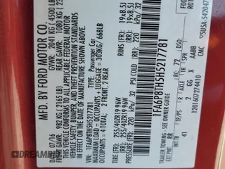 2017 Ford Mustang EcoBoost с VIN 1FA6P8TH5H5217781, выставлен на аукционе Copart как лот 65195045 с пробегом 92 240 миль миль и Списание • Salvage title. История ставок и продаж доступна на DreamBid. Изображение 12.