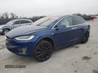 2020 Tesla Model X Long Range with VIN 5YJXCBE2XLF250234, listed as a Copart auction lot 42236365 with 63,401 mi miles and Non Repairable. Bid and sale history available at carsss.com. Image 1.