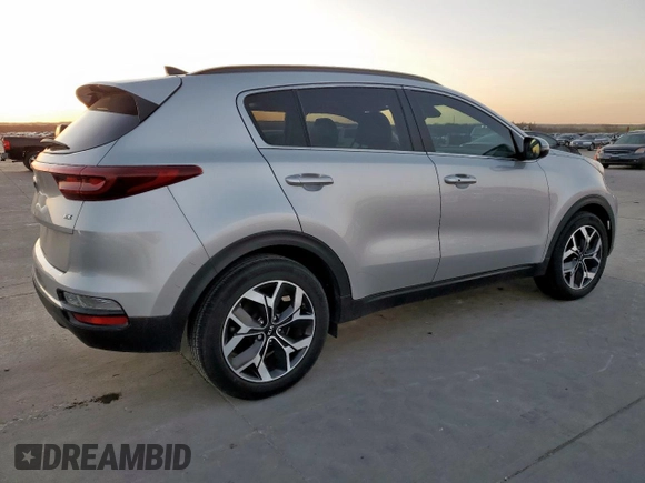 2022 Kia Sportage EX with VIN KNDPN3AC8N7955332, listed as a Copart auction lot 47824755 with 25,544 mi miles and Salvage title. Bid and sale history available at DreamBid. Image 3.