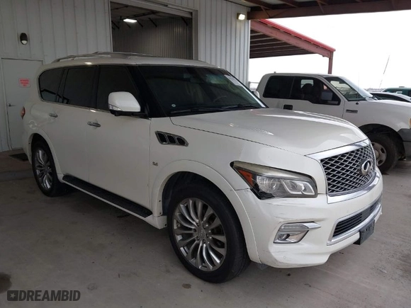 2015 Infiniti QX80 with VIN JN8AZ2ND8F9770294, listed as a IAAI auction lot 41717563 with 169,202 mi miles. Bid and sale history available at carsss.com. Image 1.