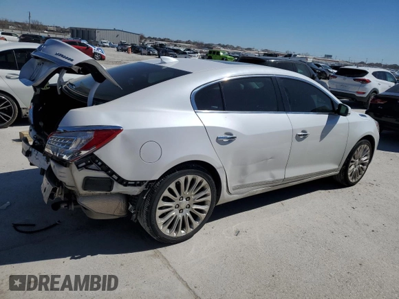 2015 Buick LaCrosse Premium II with VIN 1G4GF5G36FF143868, listed as a Copart auction lot 45902995 with 118,976 mi miles and Salvage Title. Bid and sale history available at DreamBid. Image 4.