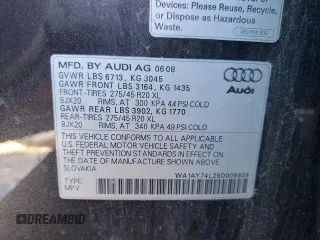 2009 Audi Q7 with VIN WA1AY74L29D006909, listed as a Copart auction lot 45158805 with 137,610 mi miles and Salvage Title. Bid and sale history available at carsss.com. Image 12.