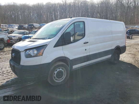 2023 Ford Transit Cargo with VIN 1FTYE1Y85PKB20167, listed as a Copart auction lot 42222895 with 24,222 mi miles and Salvage Title. Bid and sale history available at carsss.com. Image 1.