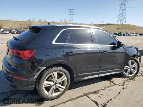 2020 Audi Q3 S line Premium Plus with VIN WA1EECF36L1040120, listed as a Copart auction lot 52399825 with 86,757 mi miles and Salvage title. Bid and sale history available at DreamBid. Image 3.
