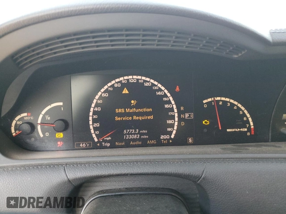 2008 Mercedes-Benz CL-Class V8 AMG with VIN WDDEJ77X88A013475, listed as a Copart auction lot 73311624 with 133,083 mi miles and Salvage Title. Bid and sale history available at carsss.com. Image 9.