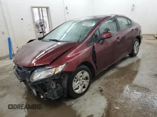 2013 Honda Civic LX z VIN 19XFB2F54DE071802, wystawiony jako Copart lot #56868265 z przebiegiem 124 592 mil mil oraz Szkoda całkowita • Salvage title. Historia ofert i sprzedaży dostępna na DreamBid. Obrazek 1.