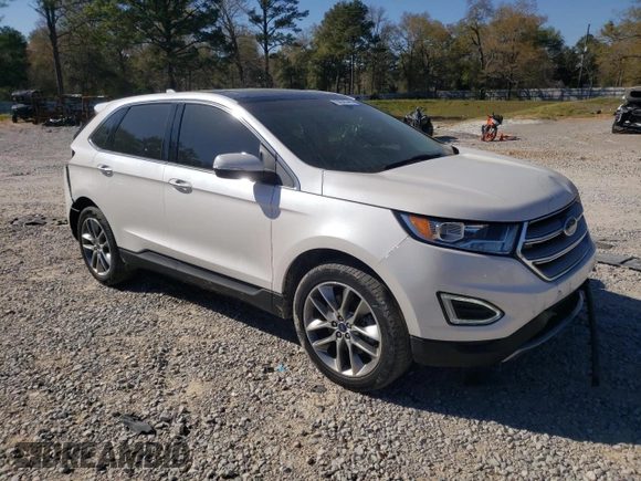 2017 Ford Edge Titanium with VIN 2FMPK4K88HBC47677, listed as a Copart auction lot 50040085 with 37,522 mi miles and Salvage Title. Bid and sale history available at carsss.com. Image 4.
