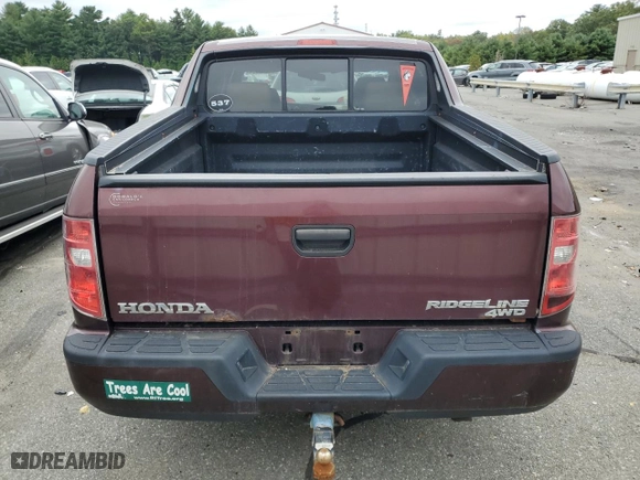 2009 Honda Ridgeline RT with VIN 5FPYK16209B108667, listed as a Copart auction lot 71869654 with 0 mi miles and Clean Title. Bid and sale history available at carsss.com. Image 6.