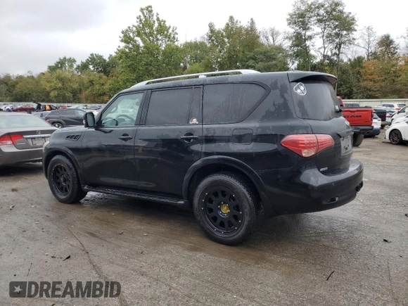 2011 Infiniti QX56 7-passenger with VIN JN8AZ2NE9B9006375, listed as a Copart auction lot 72799494 with 185,281 mi miles and Salvage Title. Bid and sale history available at carsss.com. Image 2.