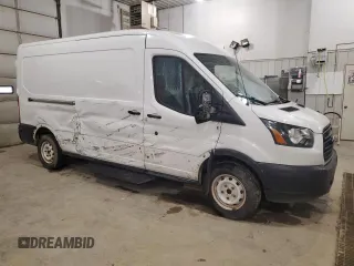 2019 Ford Transit with VIN 1FTYE2CM7KKB51357, listed as a Copart auction lot 52594215 with 94,789 mi miles and Salvage title. Bid and sale history available at DreamBid. Image 4.