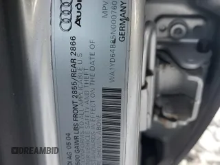 2005 Audi allroad A6 V8 with VIN WA1YD64B85N000760, listed as a Copart auction lot 85622844 with 137,580 mi miles and Salvage Title. Bid and sale history available at DreamBid. Image 12.