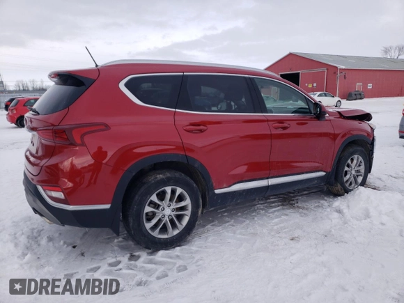 2019 Hyundai Santa Fe SE with VIN 5NMS23AD7KH107636, listed as a Copart auction lot 37345253 with 17,156 mi miles. Bid and sale history available at carsss.com. Image 3.
