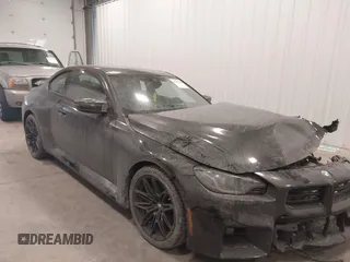 2024 BMW M2 with VIN 3MF13DM00R8E62975, listed as a IAAI auction lot 41342538 with 7,572 mi miles. Bid and sale history available at carsss.com. Image 1.