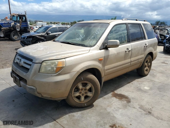2006 Honda Pilot EX-L with RES with VIN 5FNYF286X6B003228, listed as a Copart auction lot 46131665 with 0 mi miles and Salvage Title. Bid and sale history available at carsss.com. Image 1.