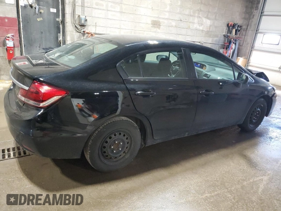 2015 Honda Civic LX with VIN 19XFB2F56FE066247, listed as a Copart auction lot 53263985 with 90,771 mi miles and Salvage Title. Bid and sale history available at carsss.com. Image 3.