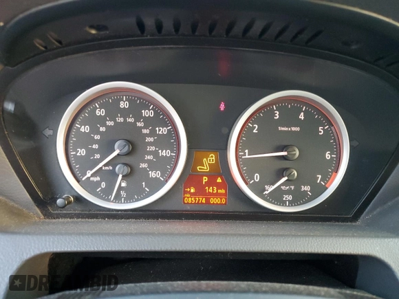 2005 BMW 6 Series 645Ci with VIN WBAEK73495B323494, listed as a Copart auction lot 75930244 with 85,774 mi miles and Salvage Title. Bid and sale history available at DreamBid. Image 9.
