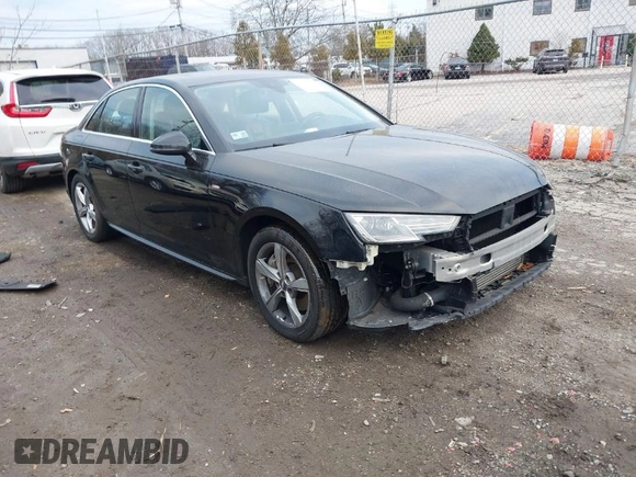 2019 Audi A4 Premium with VIN WAUDNAF45KA108157, listed as a IAAI auction lot 41217412 with 112,369 mi miles and . Bid and sale history available at DreamBid. Image 1.
