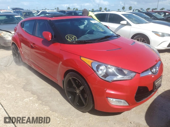 2012 Hyundai Veloster w/Gray Int with VIN KMHTC6AD6CU041458, listed as a Copart auction lot 75748714 with Not provided miles and Non repairable. Bid and sale history available at DreamBid. Image 4.