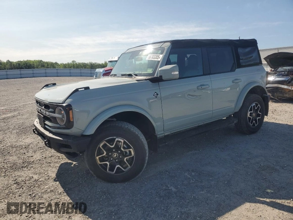 2023 Ford Bronco with VIN 1FMEE5BP0PLC06549, listed as a Copart auction lot 58703305 with 28,051 mi miles and Salvage title. Bid and sale history available at DreamBid. Image 1.