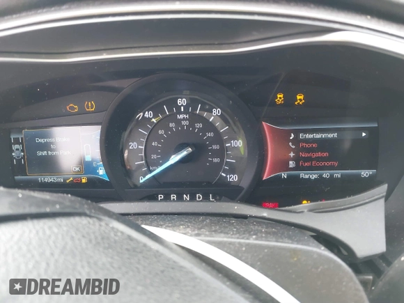 2019 Ford Fusion Hybrid SE with VIN 3FA6P0LUXKR104850, listed as a IAAI auction lot 41870242 with 114,943 mi miles. Bid and sale history available at carsss.com. Image 7.