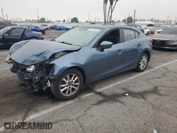 2014 Mazda 3 i Grand Touring with VIN JM1BM1W77E1172938, listed as a Copart auction lot 53194585 with 106,654 mi miles and Salvage Title. Bid and sale history available at DreamBid. Image 1.