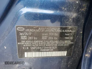 2017 Hyundai Elantra SE z VIN 5NPD84LF3HH183829, wystawiony jako Copart lot #58819665 z przebiegiem Nie podano mil oraz Czysty tytuł • Clean title. Historia ofert i sprzedaży dostępna na DreamBid. Obrazek 13.
