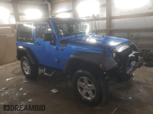 2015 Jeep Wrangler Willys Wheeler with VIN 1C4AJWAG2FL568130, listed as a Copart auction lot 80682914 with 111,686 mi miles and Salvage title. Bid and sale history available at DreamBid. Image 4.