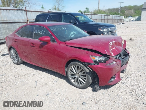 2015 Lexus IS 250 with VIN JTHCF1D22F5018278, listed as a IAAI auction lot 42098087 with 155,767 mi miles and . Bid and sale history available at DreamBid. Image 1.