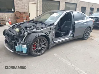2019 Infiniti Q50 RED SPORT 400 with VIN JN1FV7AP4KM760849, listed as a IAAI auction lot 41774280 with 81,640 mi miles. Bid and sale history available at carsss.com. Image 19.