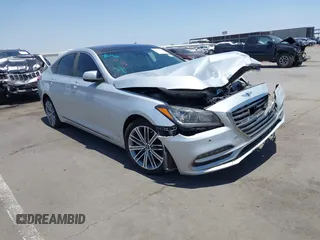 2018 Genesis G80 3.8L with VIN KMHGN4JE5JU253886, listed as a IAAI auction lot 42111360 with 115,254 mi miles and . Bid and sale history available at DreamBid. Image 1.