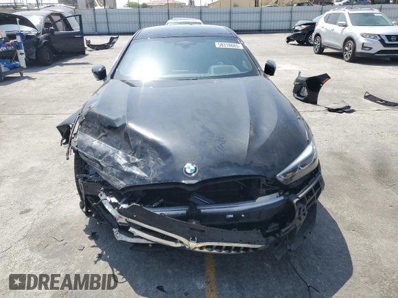 2020 BMW 8 Series M850i with VIN WBAGV8C01LCE50737, listed as a Copart auction lot 58318665 with Not provided miles and Salvage title. Bid and sale history available at DreamBid. Image 5.
