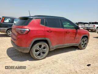 2018 Jeep Compass Latitude with VIN 3C4NJCBB7JT300156, listed as a Copart auction lot 58163375 with 84,702 mi miles and Salvage title. Bid and sale history available at DreamBid. Image 3.