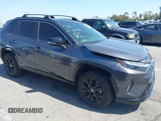 2024 Toyota RAV4 Hybrid XSE with VIN JTME6RFV0RJ041313, listed as a IAAI auction lot 42283581 with 25,096 mi miles and . Bid and sale history available at DreamBid. Image 1.