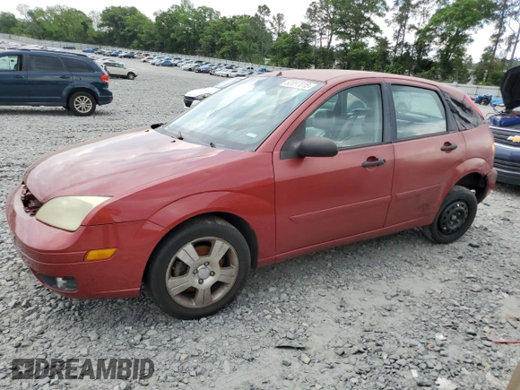 2005 Ford Focus S with VIN 3FAFP37N75R130668, listed as a Copart auction lot 52897015 with 222,043 mi miles and Non repairable. Bid and sale history available at DreamBid. Image 1.