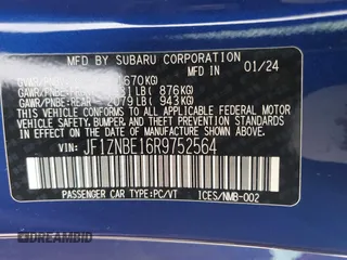 2024 Toyota GR86 Premium with VIN JF1ZNBE16R9752564, listed as a Copart auction lot 45557715 with 11,605 mi miles and Salvage Title. Bid and sale history available at carsss.com. Image 13.