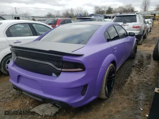 2020 Dodge Charger Scat Pack with VIN 2C3CDXGJ5LH254851, listed as a Copart auction lot 37167262 with 33,065 mi miles and Salvage Title. Bid and sale history available at carsss.com. Image 4.
