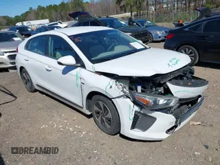 2019 Hyundai Ioniq SEL with VIN KMHC75LC7KU118324, listed as a IAAI auction lot 41825523 with 83,456 mi miles and . Bid and sale history available at DreamBid. Image 1.