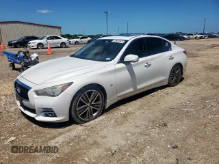 2014 Infiniti Q50 Sport with VIN JN1BV7AR6EM695314, listed as a Copart auction lot 59953085 with 161,085 mi miles and Clean title. Bid and sale history available at DreamBid. Image 1.
