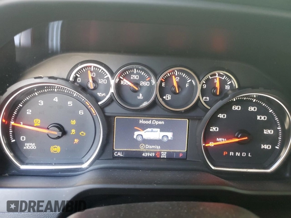 2022 Chevrolet Silverado 1500 LT Trail Boss with VIN 1GCPYFEL3NZ138048, listed as a Copart auction lot 86375194 with 43,949 mi miles and Salvage Title. Bid and sale history available at DreamBid. Image 9.