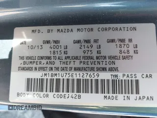 2014 Mazda 3 i Sport with VIN JM1BM1U75E1127659, listed as a IAAI auction lot 41891830 with 144,964 mi miles and . Bid and sale history available at carsss.com. Image 9.