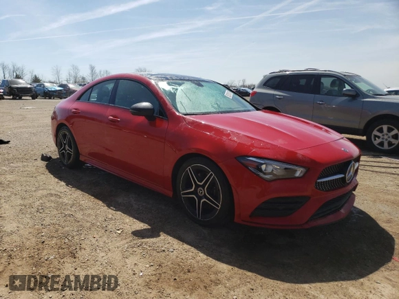 2020 Mercedes-Benz CLA 250 with VIN WDD5J4HB4LN034066, listed as a Copart auction lot 53181015 with 78,352 mi miles and Salvage title. Bid and sale history available at DreamBid. Image 4.
