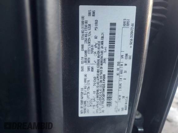 2019 Ford F-350 XL with VIN 1FT8W3BT9KEE19500, listed as a Copart auction lot 41620365 with 83,883 mi miles and Salvage Title. Bid and sale history available at DreamBid. Image 12.