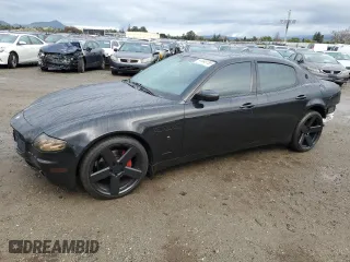 2007 Maserati Quattroporte with VIN ZAMFE39A470031346, listed as a Copart auction lot 44448185 with 49,746 mi miles and Salvage Title. Bid and sale history available at carsss.com. Image 1.