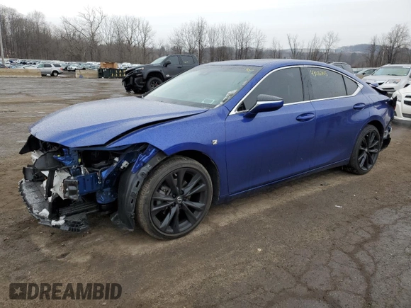 2022 Lexus ES 350 F Sport with VIN 58AGZ1B13NU121755, listed as a Copart auction lot 43086845 with 48,490 mi miles and Salvage title. Bid and sale history available at DreamBid. Image 1.
