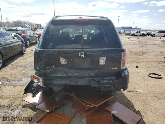 2007 Honda Pilot EX-L with VIN 2HKYF18757H506901, listed as a Copart auction lot 52852195 with 230,908 mi miles and Salvage Title. Bid and sale history available at carsss.com. Image 6.