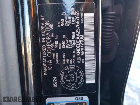 2025 Kia Seltos S with VIN KNDEUCAA2S7667665, listed as a Copart auction lot 88981725 with 9,998 mi miles and Salvage Title. Bid and sale history available at carsss.com. Image 14.